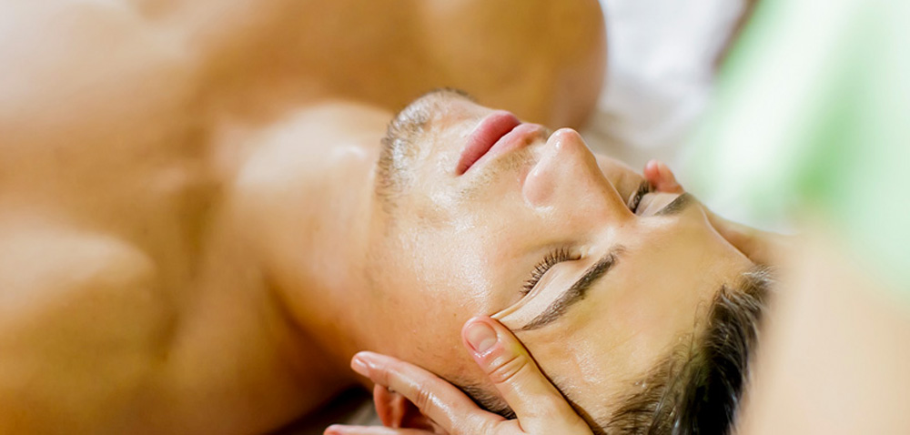 man facial